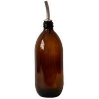 Monstera Amber Bottle with Stainless Steel Pourer